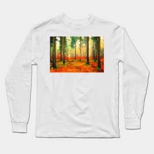 Light in the autumn woods Long Sleeve T-Shirt